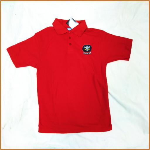 Ashcombe School Red Polo shirt, for PE